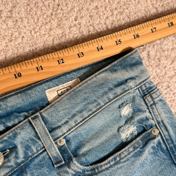 AYR Womens Secret Sauce Comfort Wide Leg Stretch Jean Sz 30 Blue Boho Distressed - Picture 8 of 11